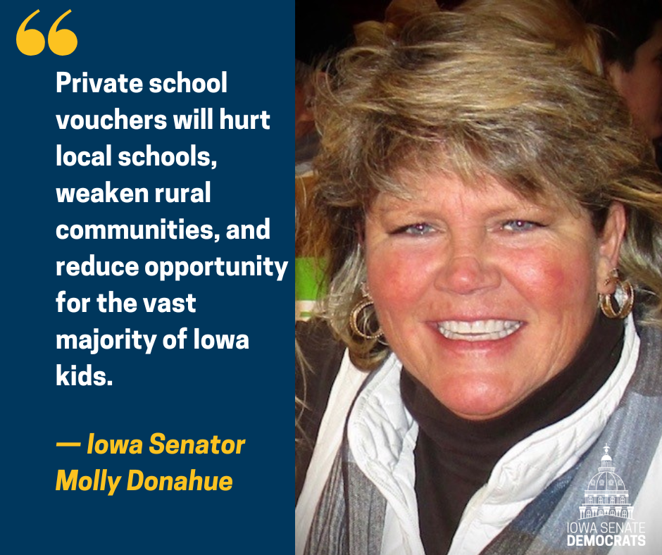 Iowa Senate Democrats respond to passage of private school voucher bill