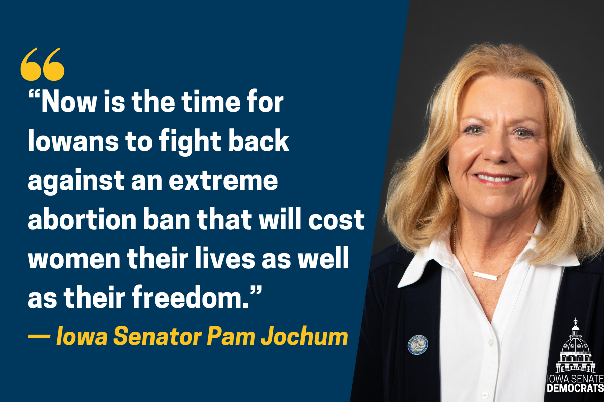 Iowa Senate Democratic Leader Pam Jochum Responds To GOP Special ...